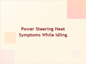 Power Steering Issues and Heat Symptoms During Idling